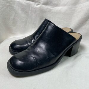 Apostrophe 90s Leather Heel Mules